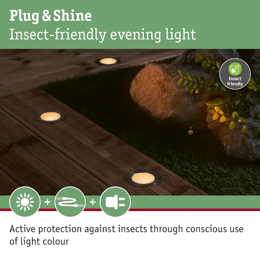 LED Infälld Markbelysning Paulmann Plug & Shine Floor Eco Spot IP67 24V