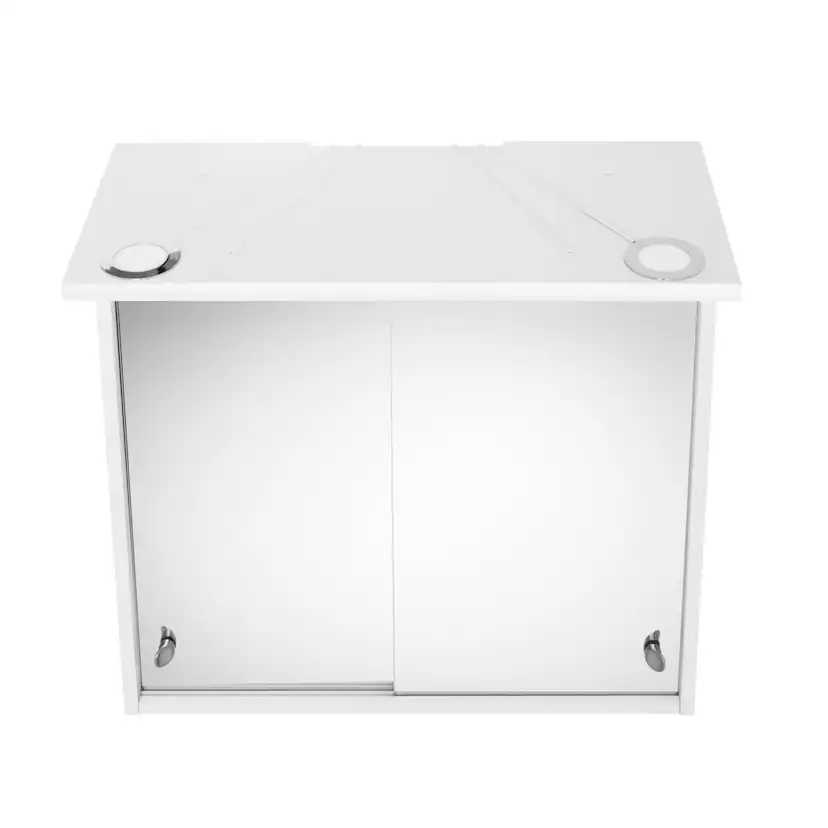 SPEGELSKÅP BASIC AQUA VIT HÖGBLANK LED4 BxHxD: 598x594x270 mm, Utan eluttag, Med toppbelysning, 4 st spotligths