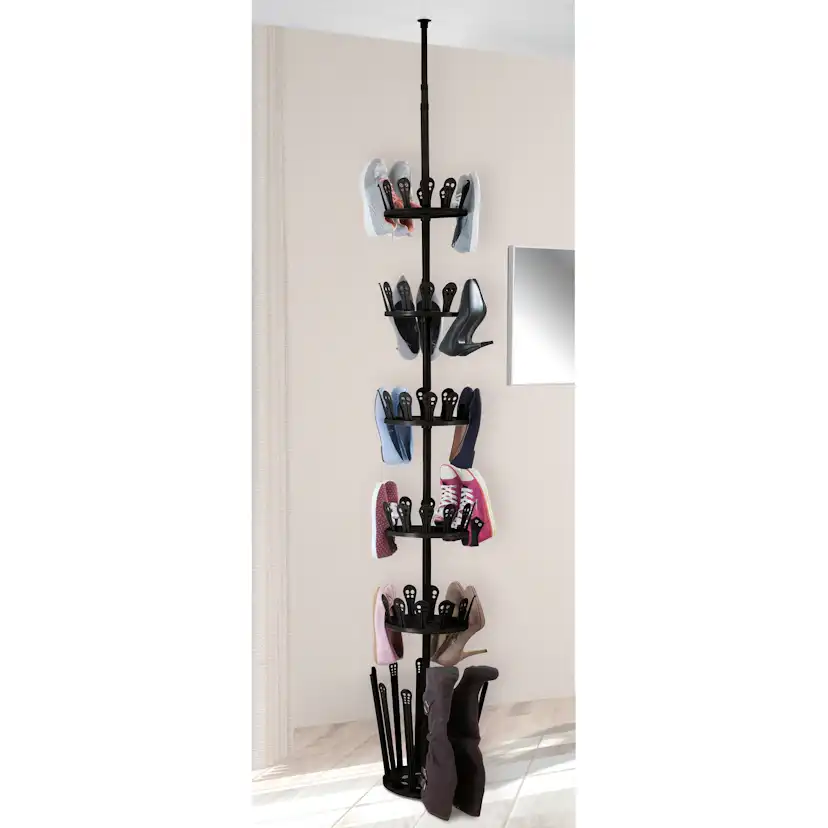 Skoförvaring WENKO Achilles Teleskop Platsbesparande Skoförvaring Justerbar Höjd 100-300 cm