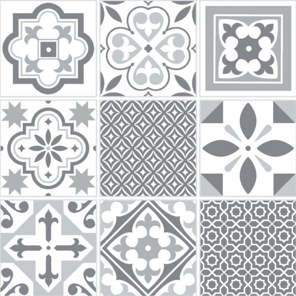D-C-FIX CLASSIC GULVFLISER - GREY ORIENTAL TILES Grey Oriental Tiles