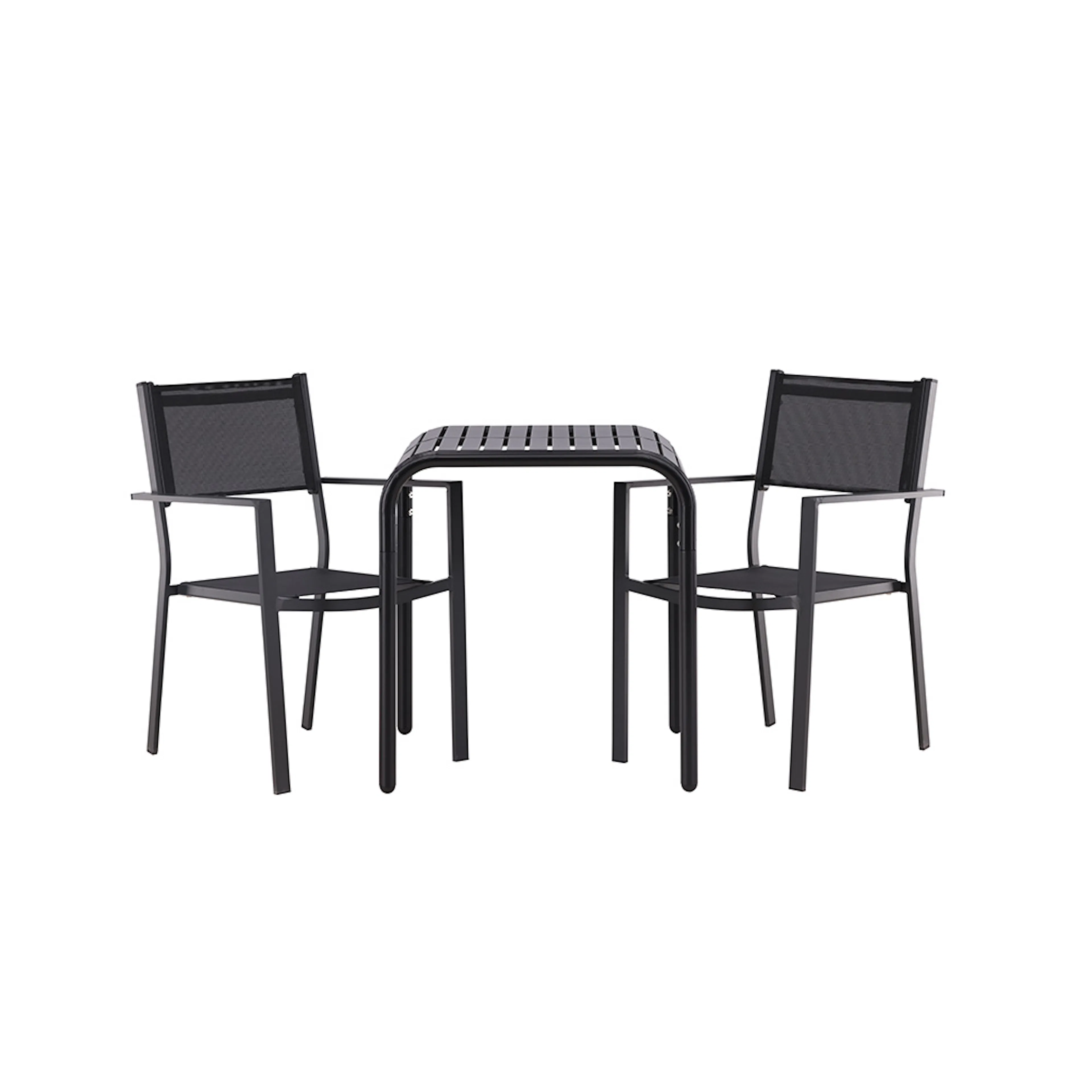 Borneo Cafetable Aluminium - Black / Kvadrat 70*70* +Copacab Svart