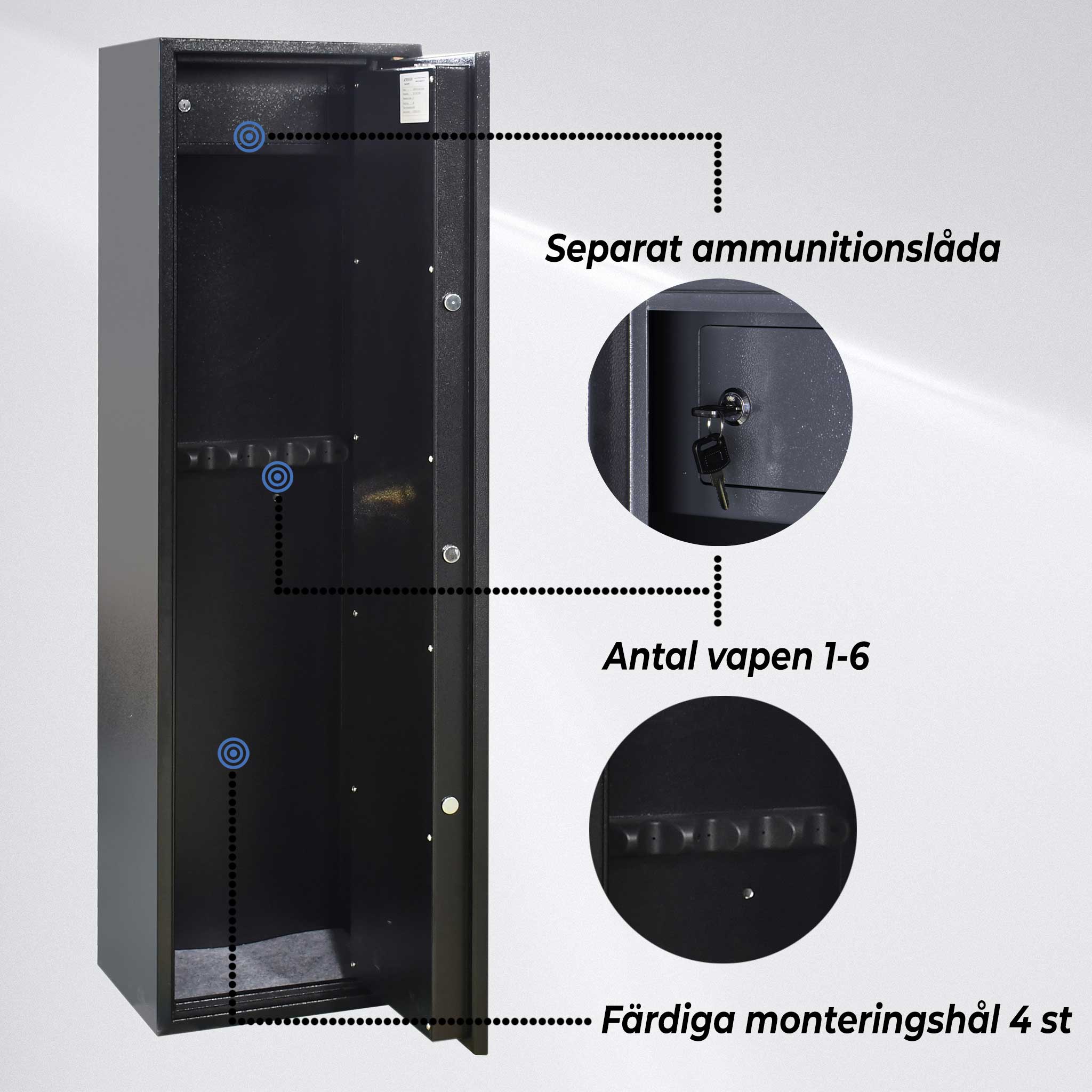 TR ASEKAAPPI 6-ASETTA AS600 MUSTA Svart