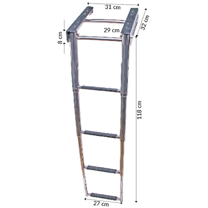 Badstege 1852 Teleskop I Kassett För Plattform 4 Steg 31 cm