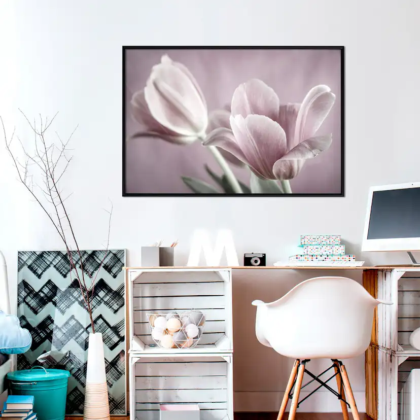 Poster Artgeist Affisch Pink Tulips