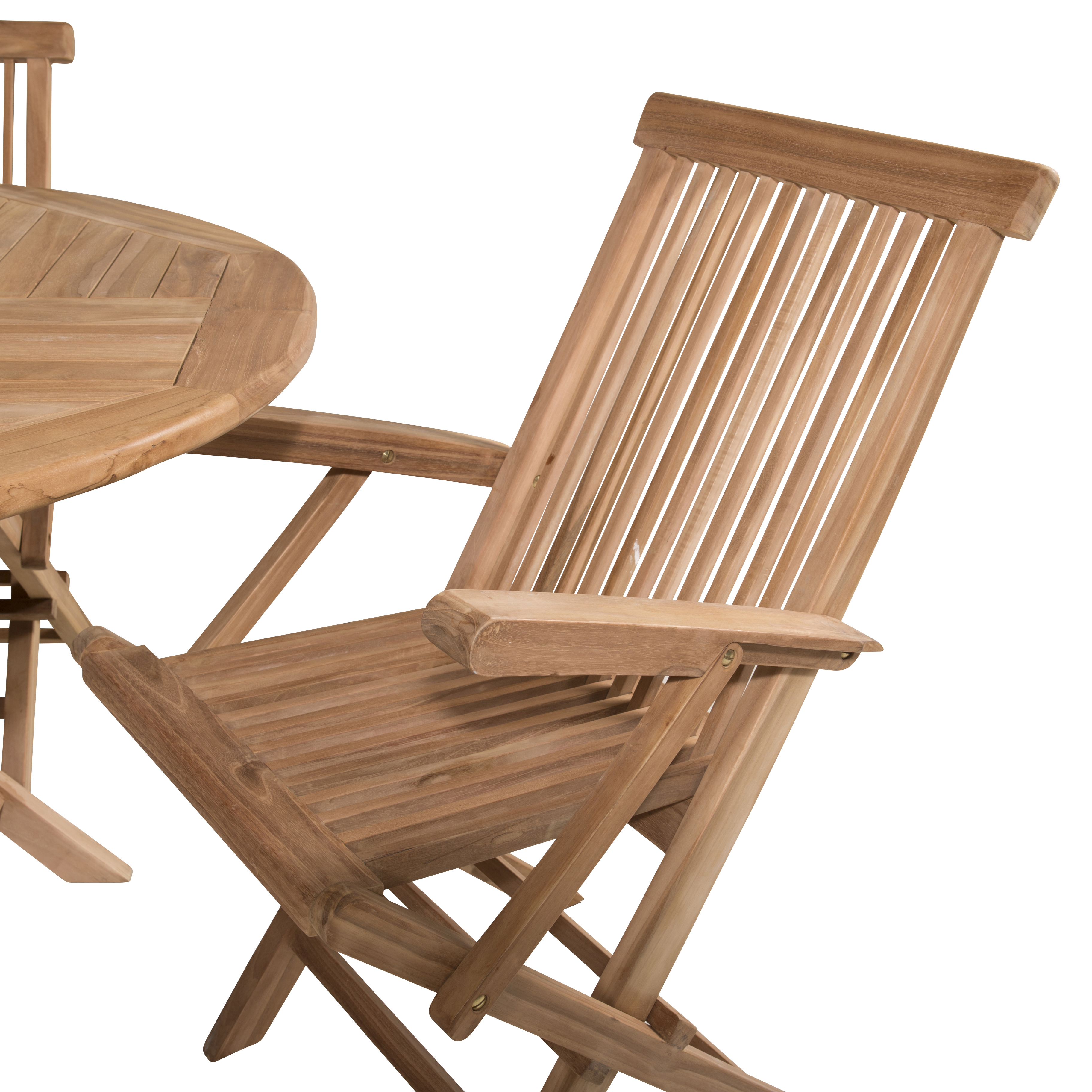 Matgrupp Venture Home Kiara Ø 120 med 4 Stolar Med Armstöd
