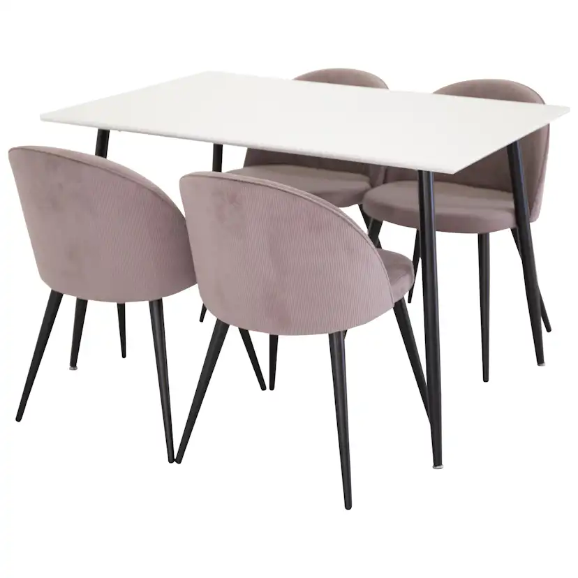 Matgrupp Venture Home Pobbie med 4 Stolar Valentina