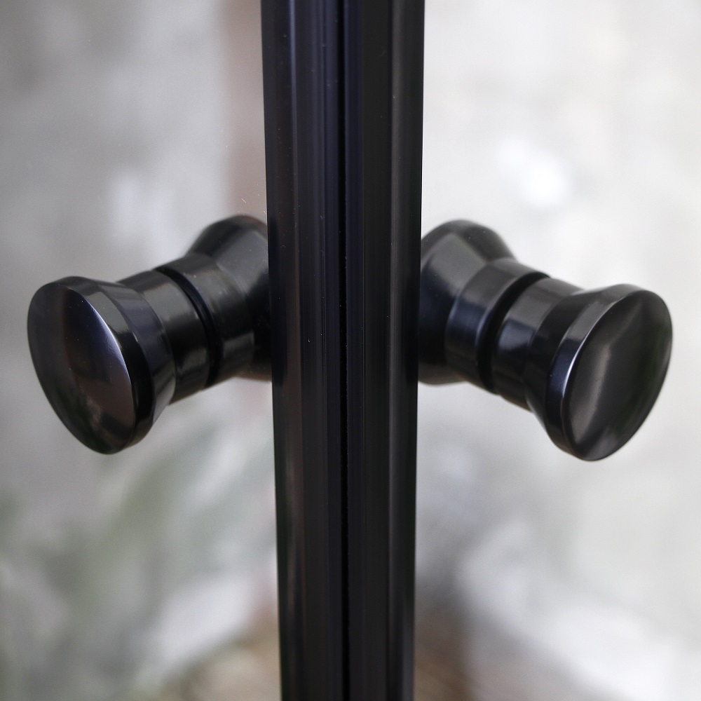 Duschhörn Bathlife Mångsidig Rund Dörr 45° Svart