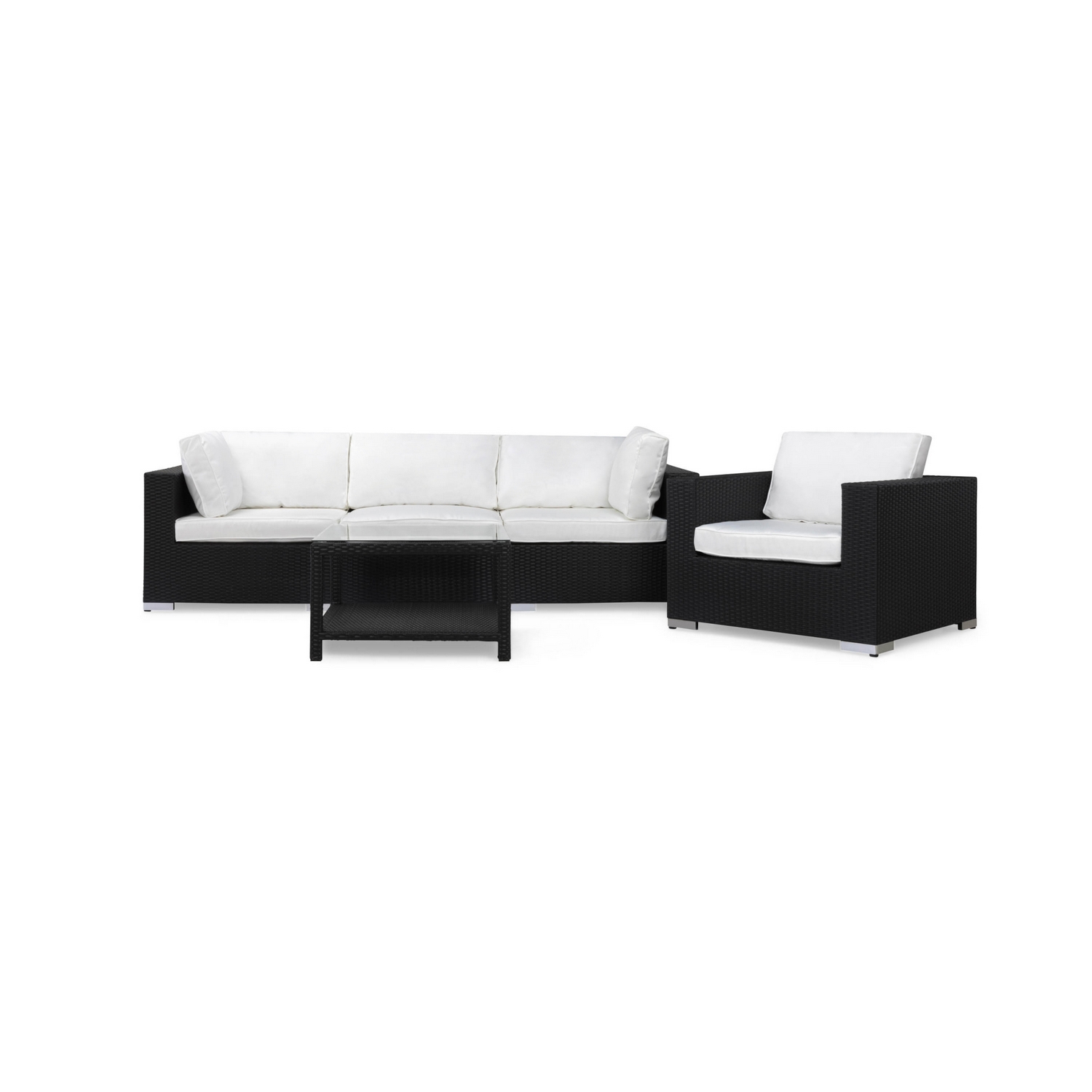 Loungegrupp Comfort Garden Bahamas 4-sits med Fåtölj och Bord 75x75
