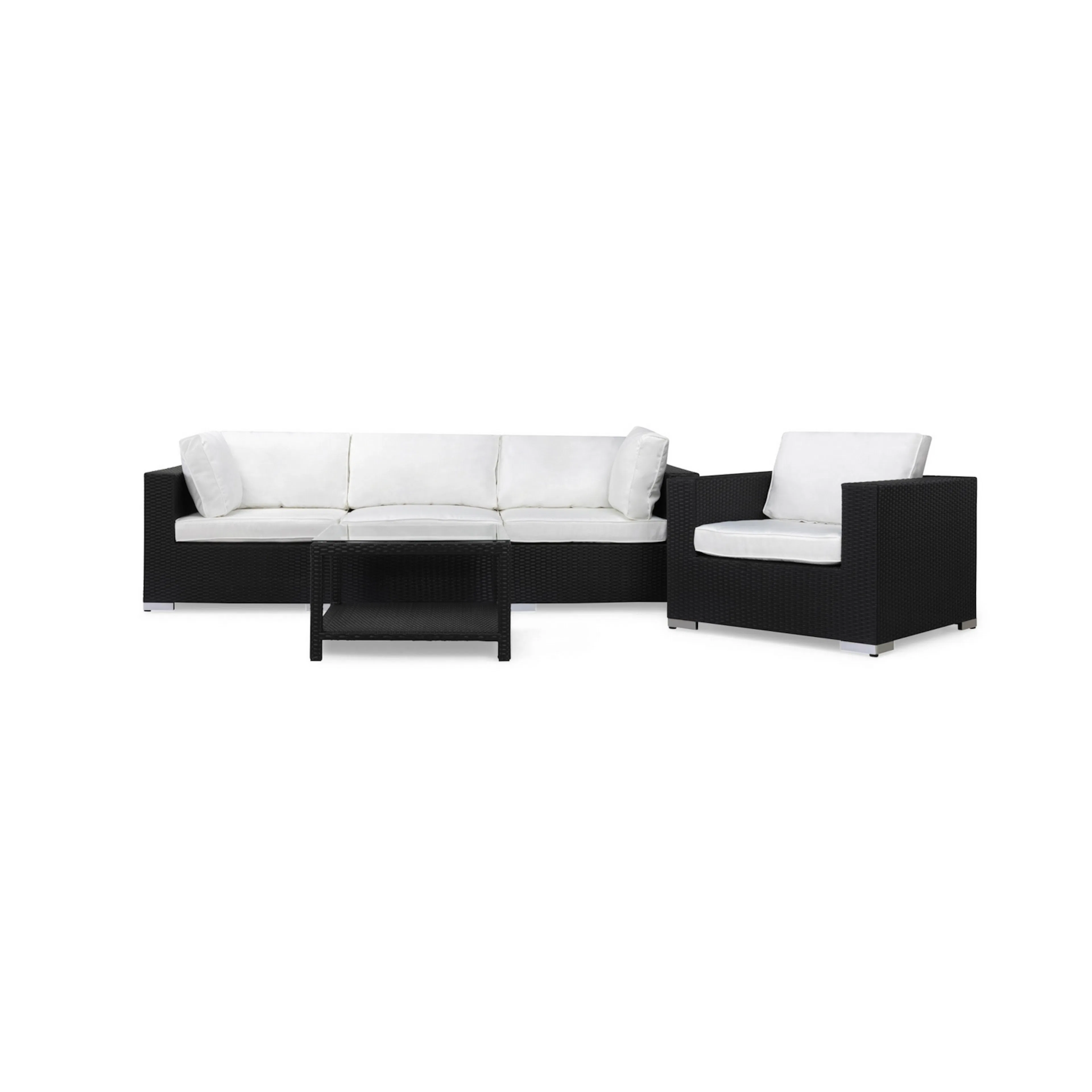 Loungegrupp Comfort Garden Bahamas 4-sits med Fåtölj och Bord 75x75