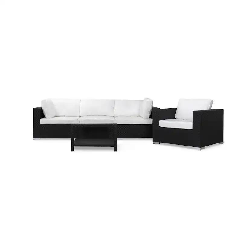Loungegrupp Comfort Garden Bahamas 4-sits med Fåtölj och Bord 75x75