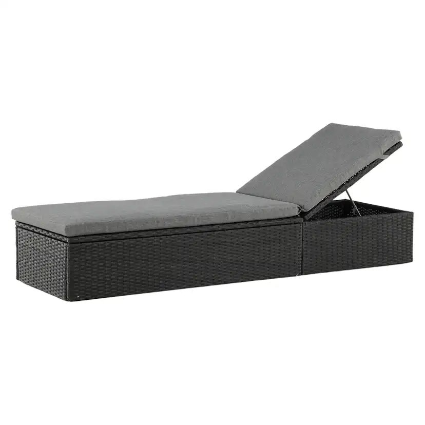 Solsäng Venture Home Quad Svart Konstrotting Utomhus