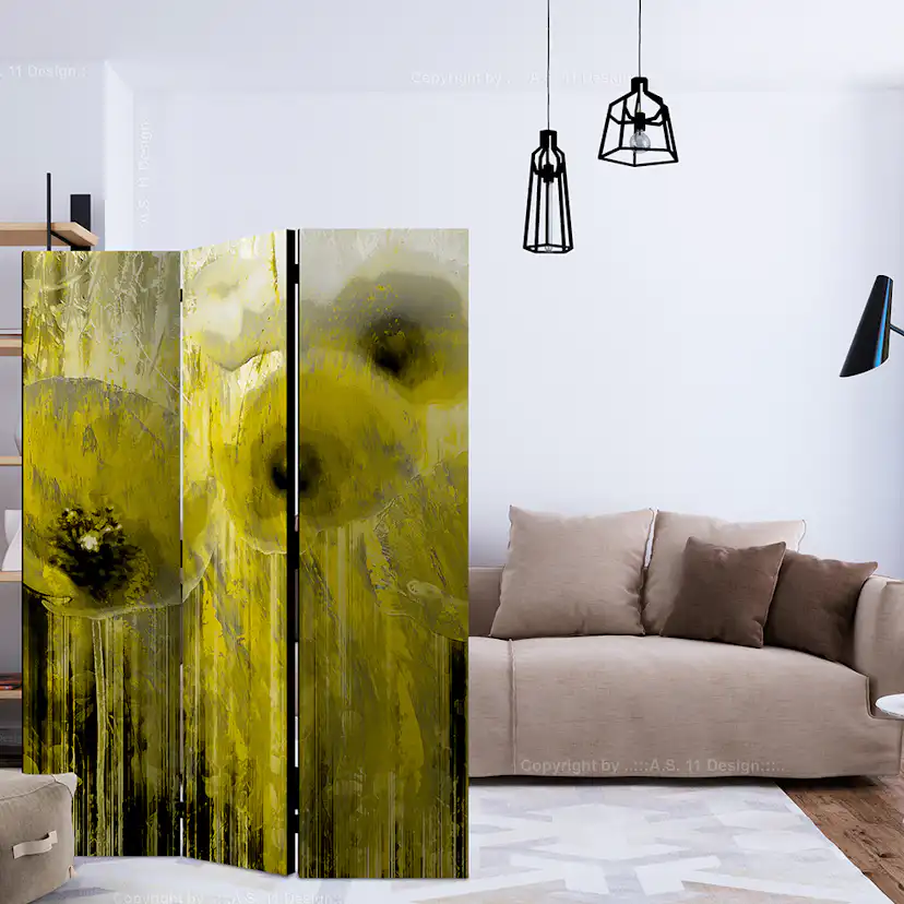 Rumsavdelare Skärmvägg Arkiio Yellow Madness 135x172 cm