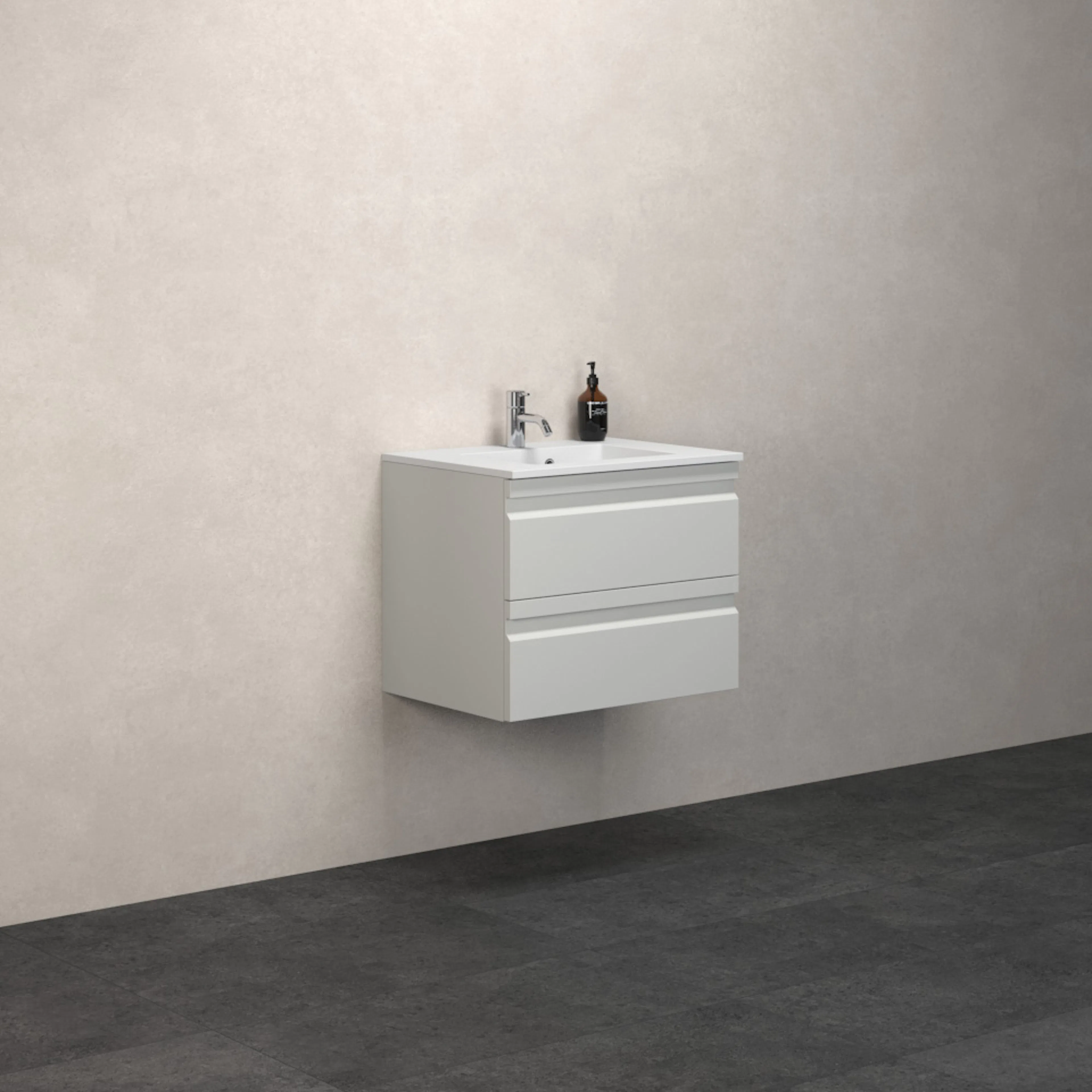 60,2 cm Minore set H48, 2lå. vit matt lak BxHxD: 60x50x45,5 cm, Matt Vit