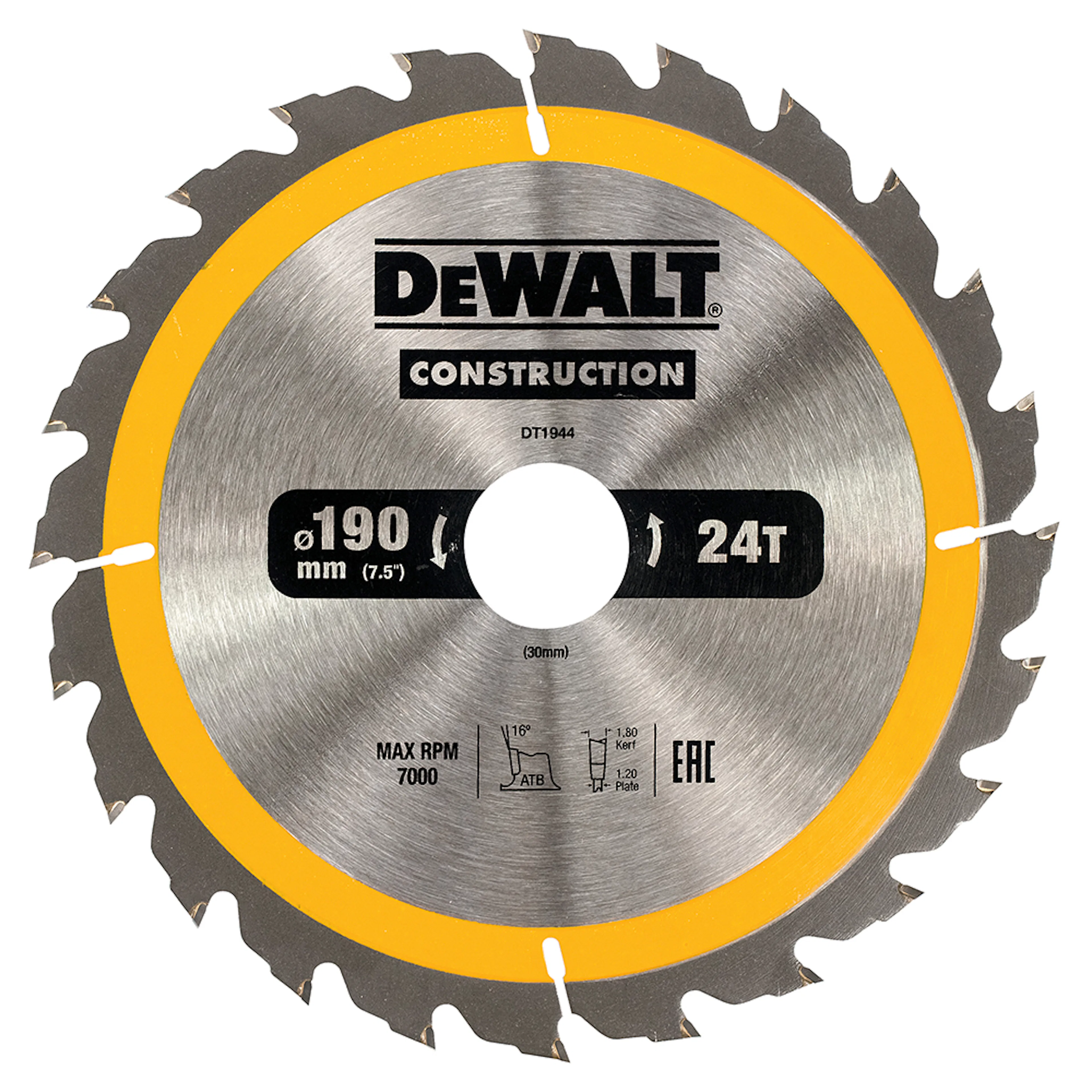 Cirkelsågblad DeWalt DT19-QZ 542612-D