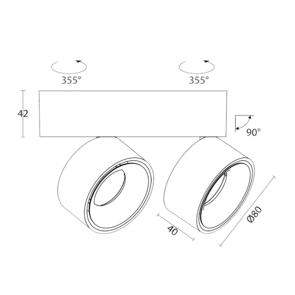 Downlight Designlight Moon 3000K Utv Moon Tilt Ip20