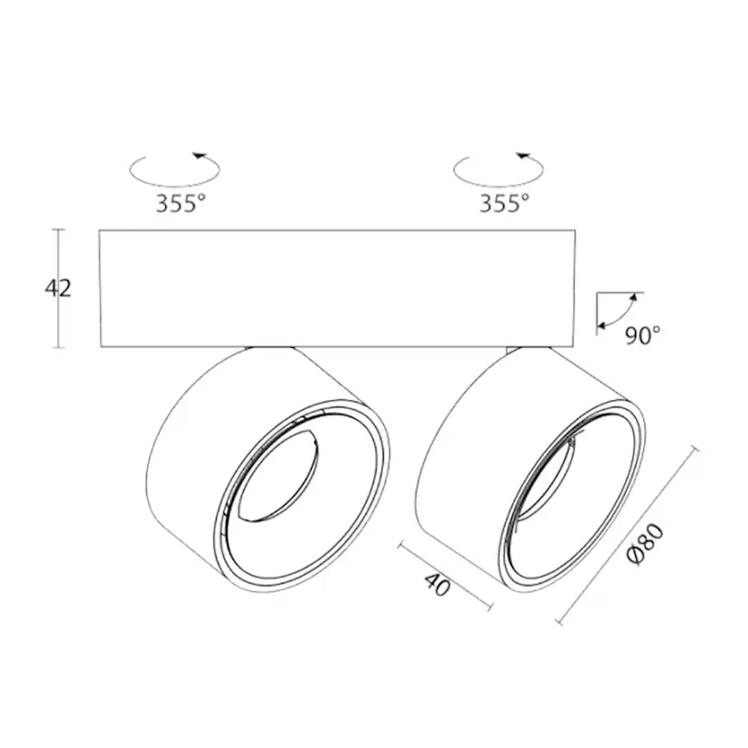 Downlight Designlight Moon 3000K Utv Moon Tilt Ip20