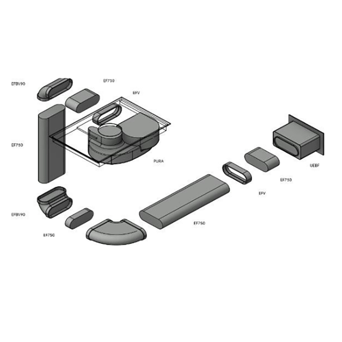 Rörpaket 3 BORA PURE flat