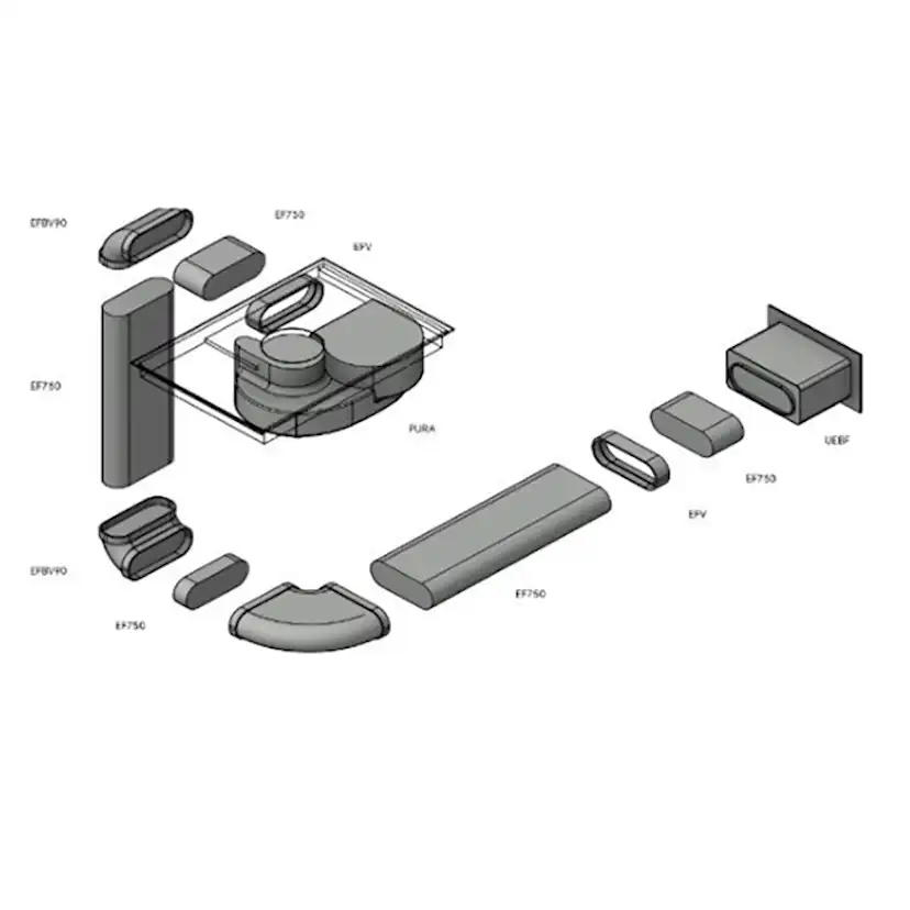 Rörpaket 3 BORA PURE flat