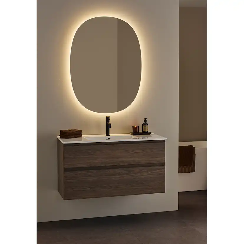Spegel Hafa Ellipse LED 1000x750