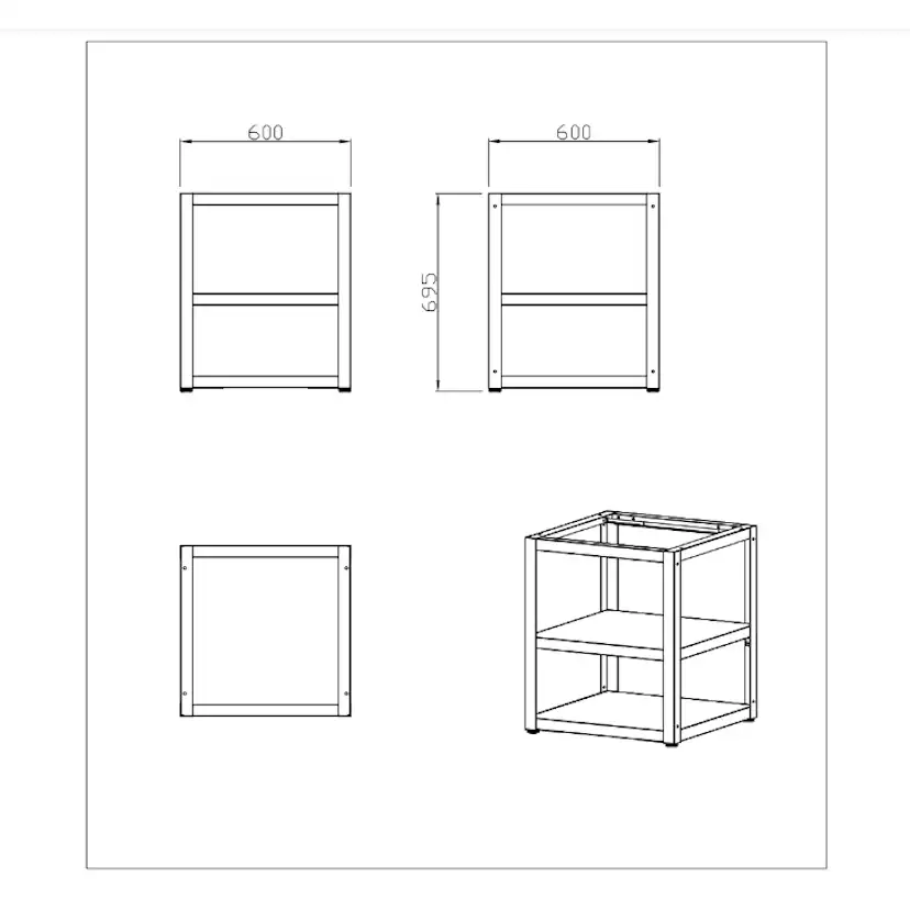 Basmodul Myoutdoorkitchen Nordic Line 60 cm