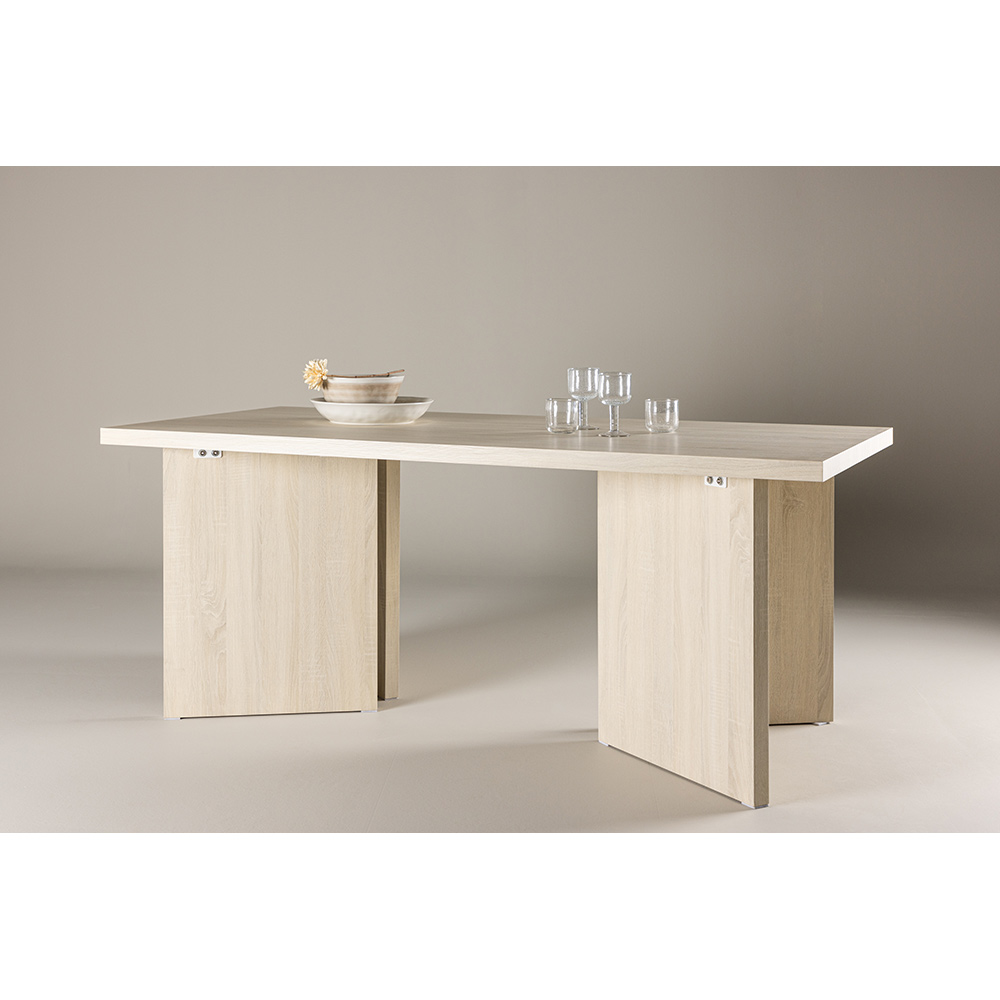 Bassholmen  Dining Table 90x180 cm  - Whitewash / Vittvätt