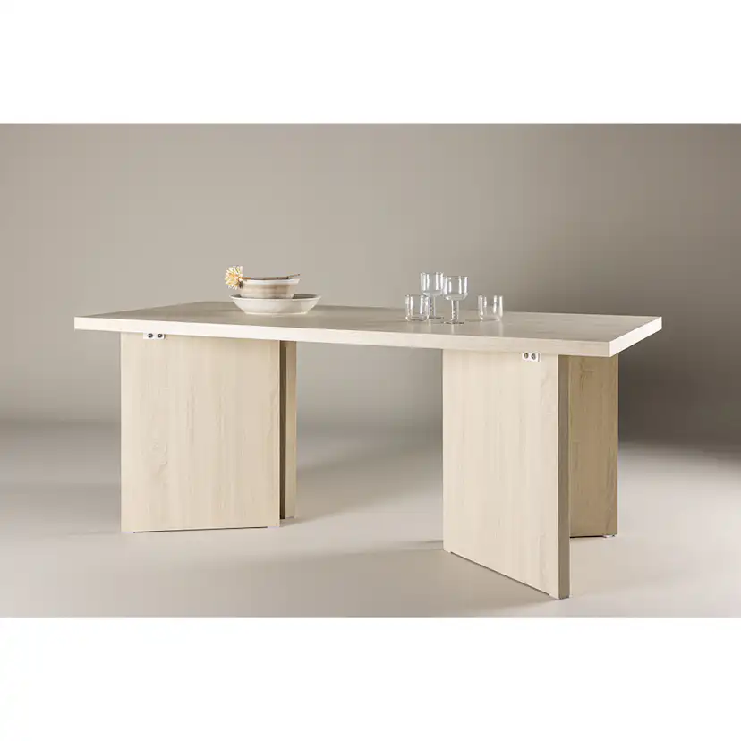 Bassholmen Dining Table 90x180 cm - Whitewash / Vittvätt