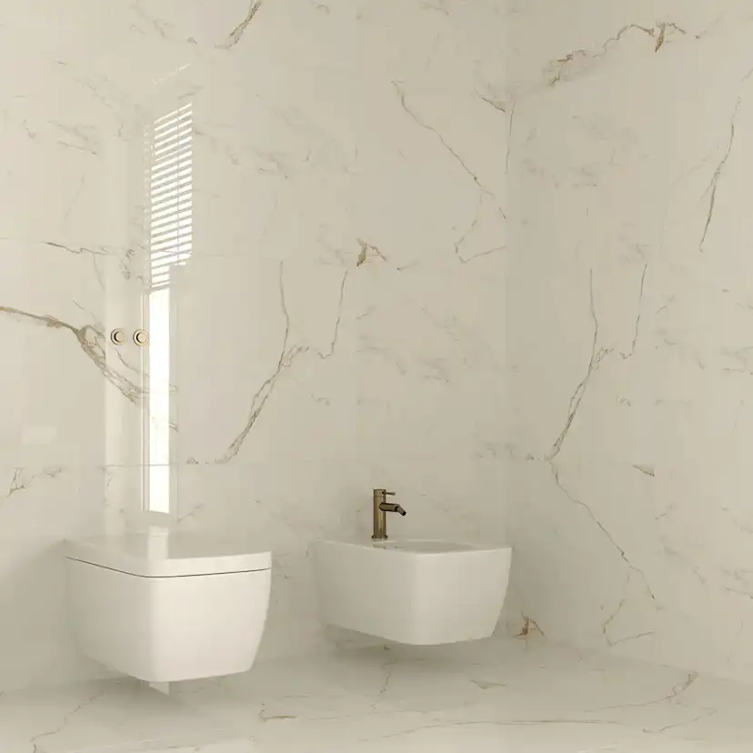 Klinker Carrara Gold Marmor Blank 60x60