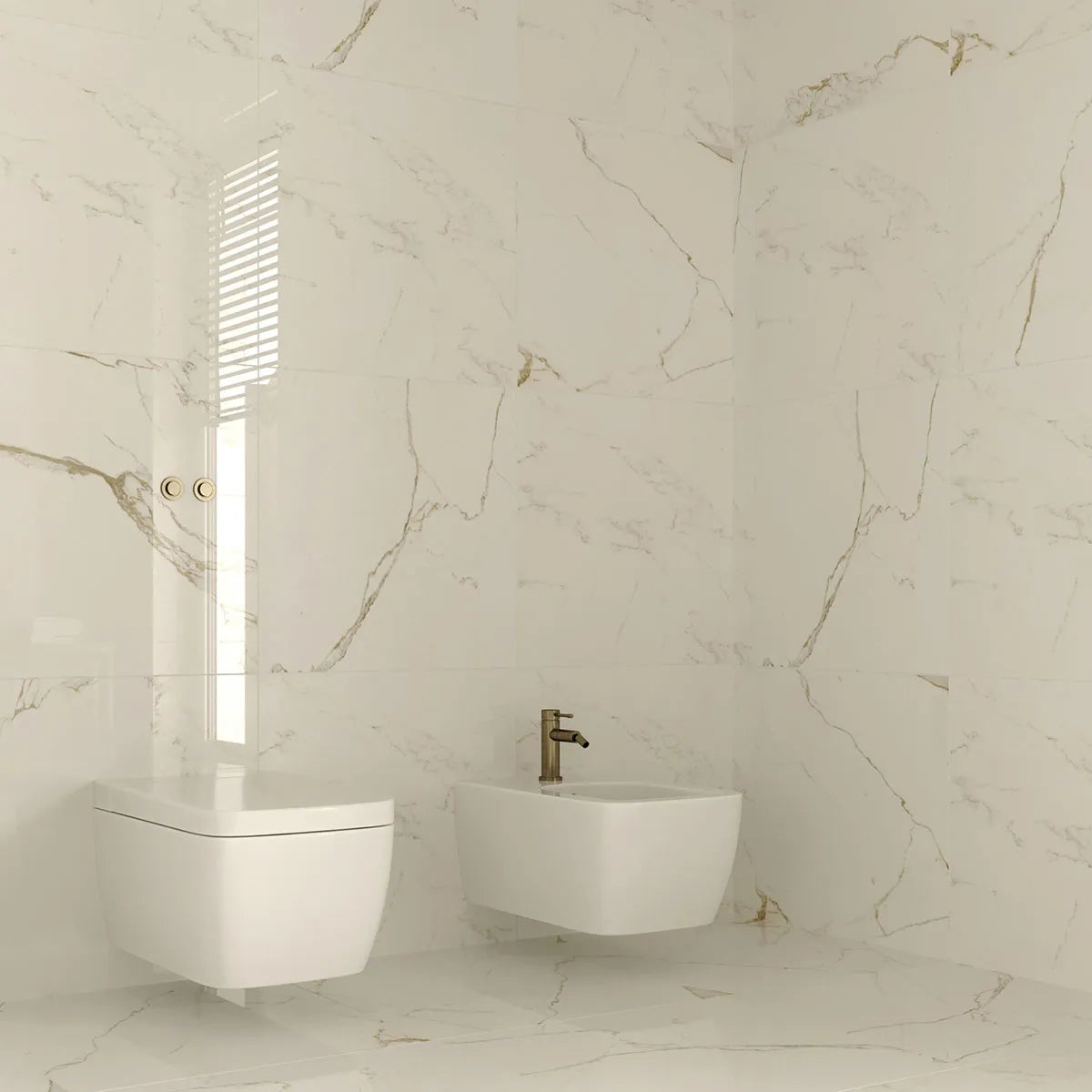 Klinker Tenfors Carrara Gold Marmor Blank 60x60
