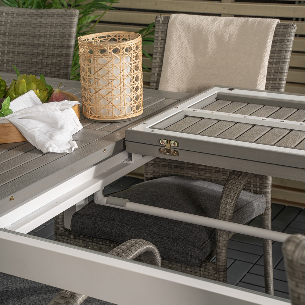 Matgrupp Venture Home Aleyna 224/324 med 8 Asta Stolar