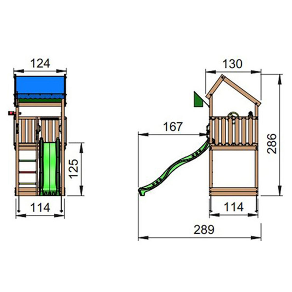 Lektorn Jungle Gym Home inkl. rutschkana