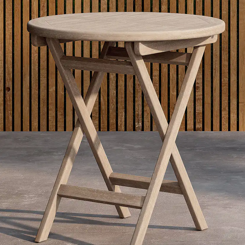Cafébord Venture Home Kenya Ø70 Vittvättad