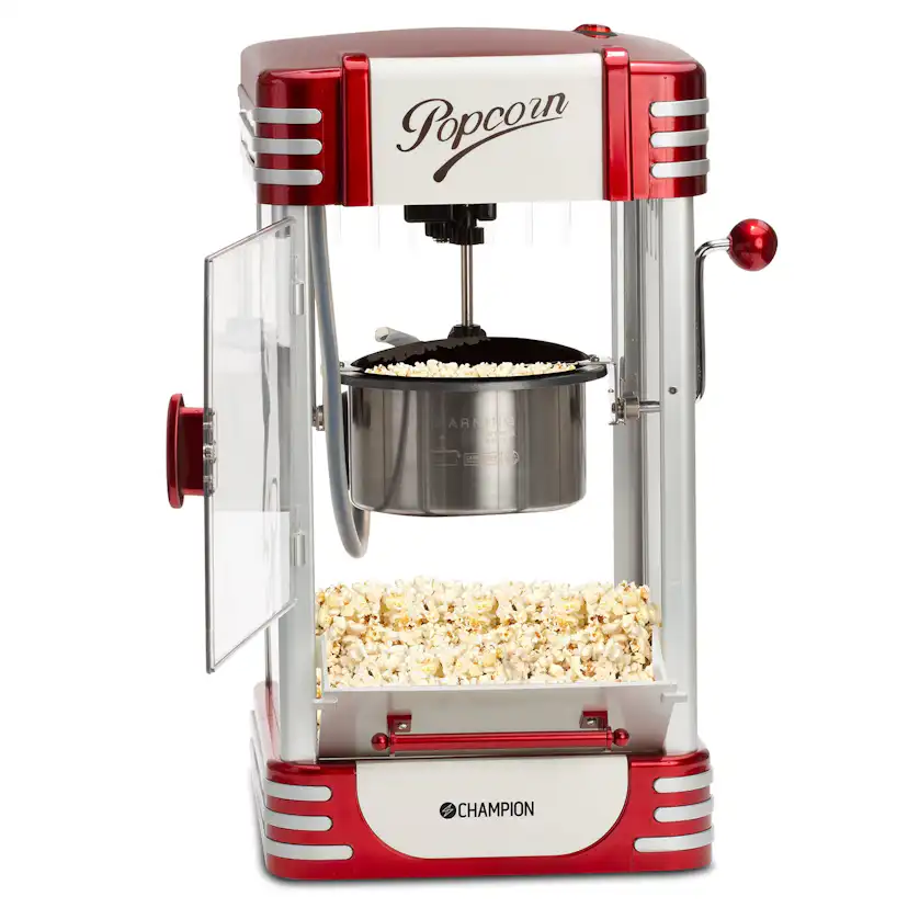 Popcornmaskin Champion Retro XL PCM406 Röd Metallic