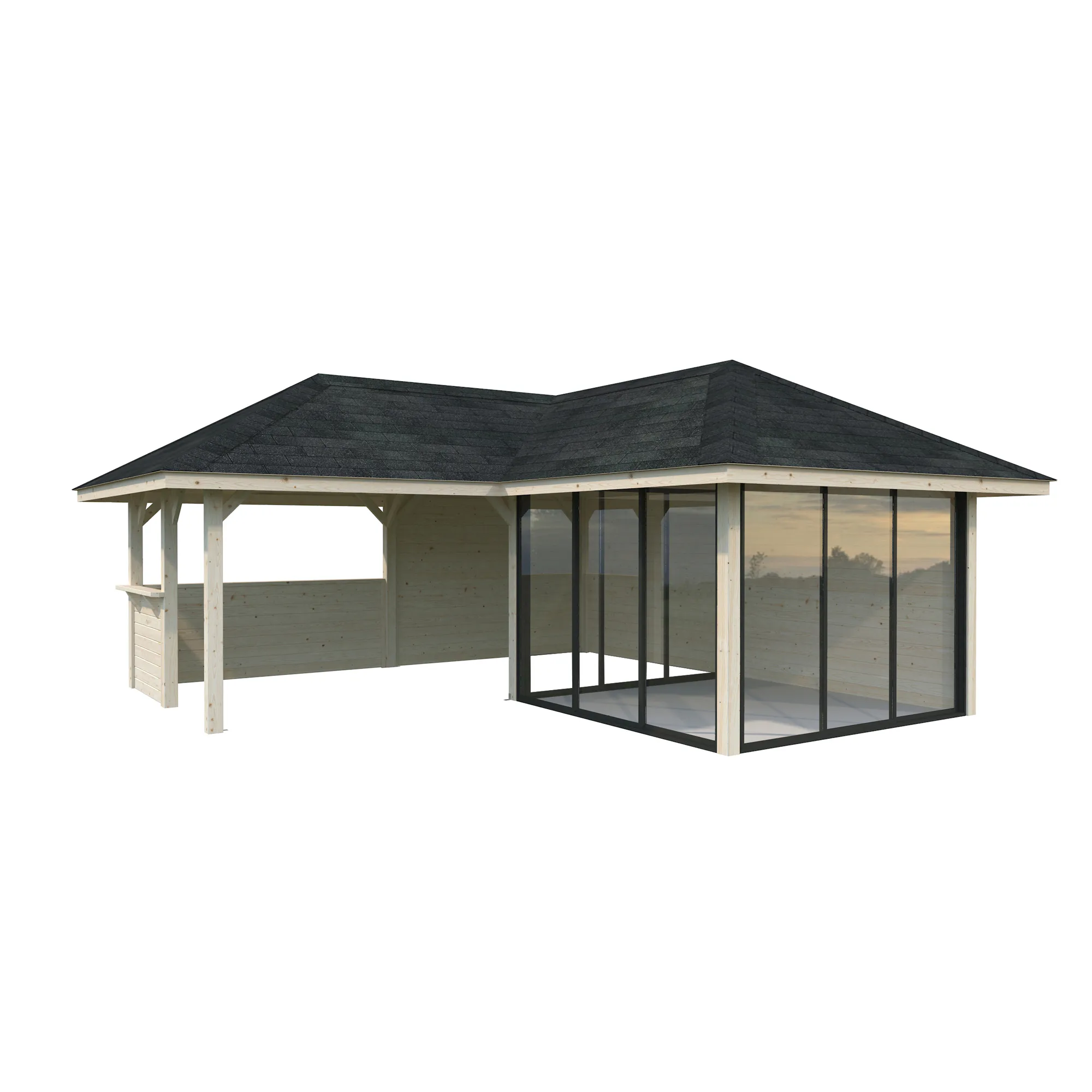Bianca 24,9 m2 Set 510 Slide Plus WTDIP Impregnerad transparent