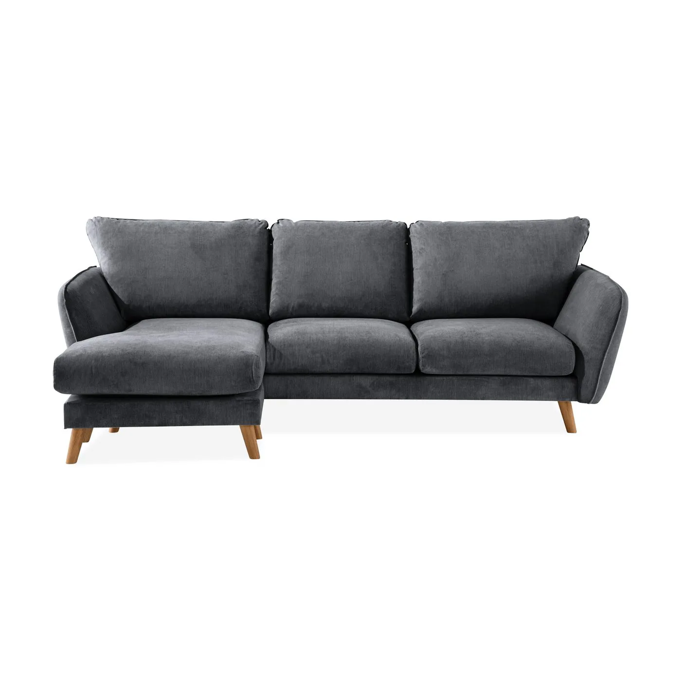 Divansoffa Scandi Days Trend Lyx 3-sitsxLulu Mörkgrå, Mörkgrått Tyg, Trend, Ekfärgad, Vänstervänd