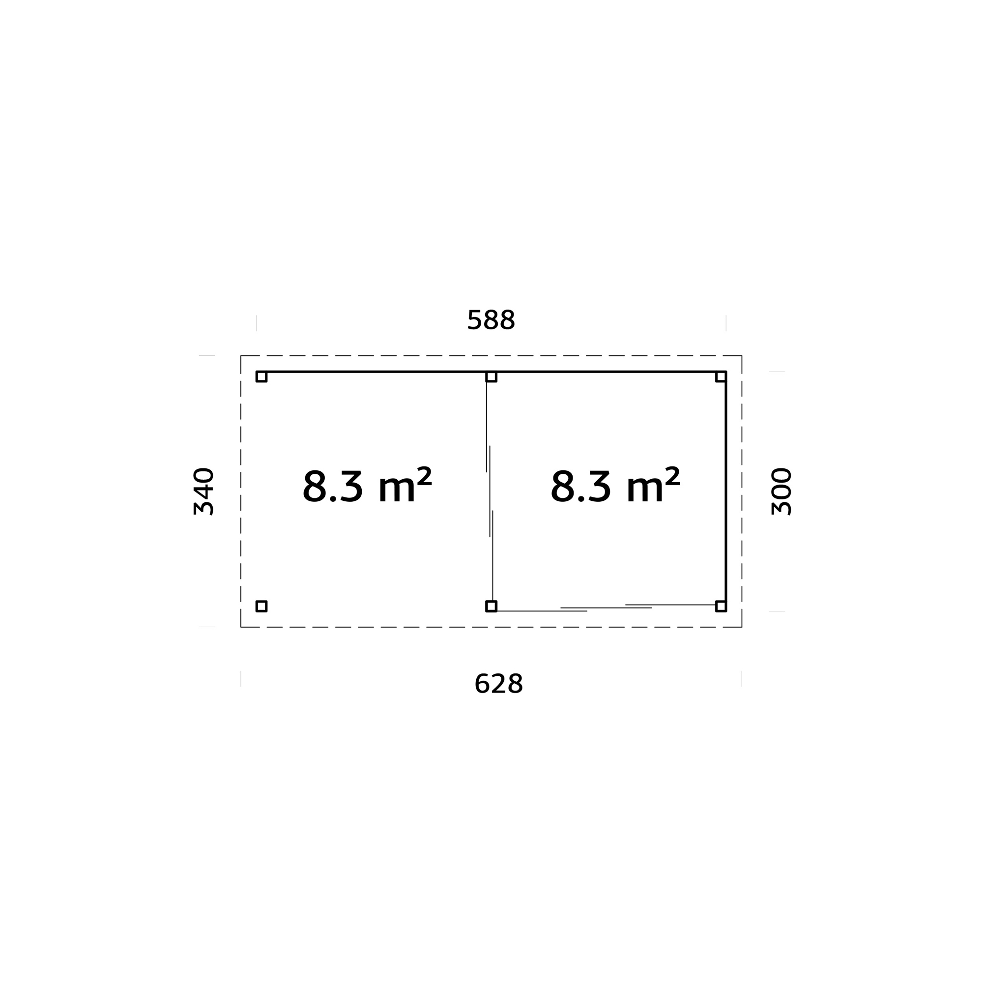Uterum Palmako Lenna 16,6 m2 Set 705 Slide Plus