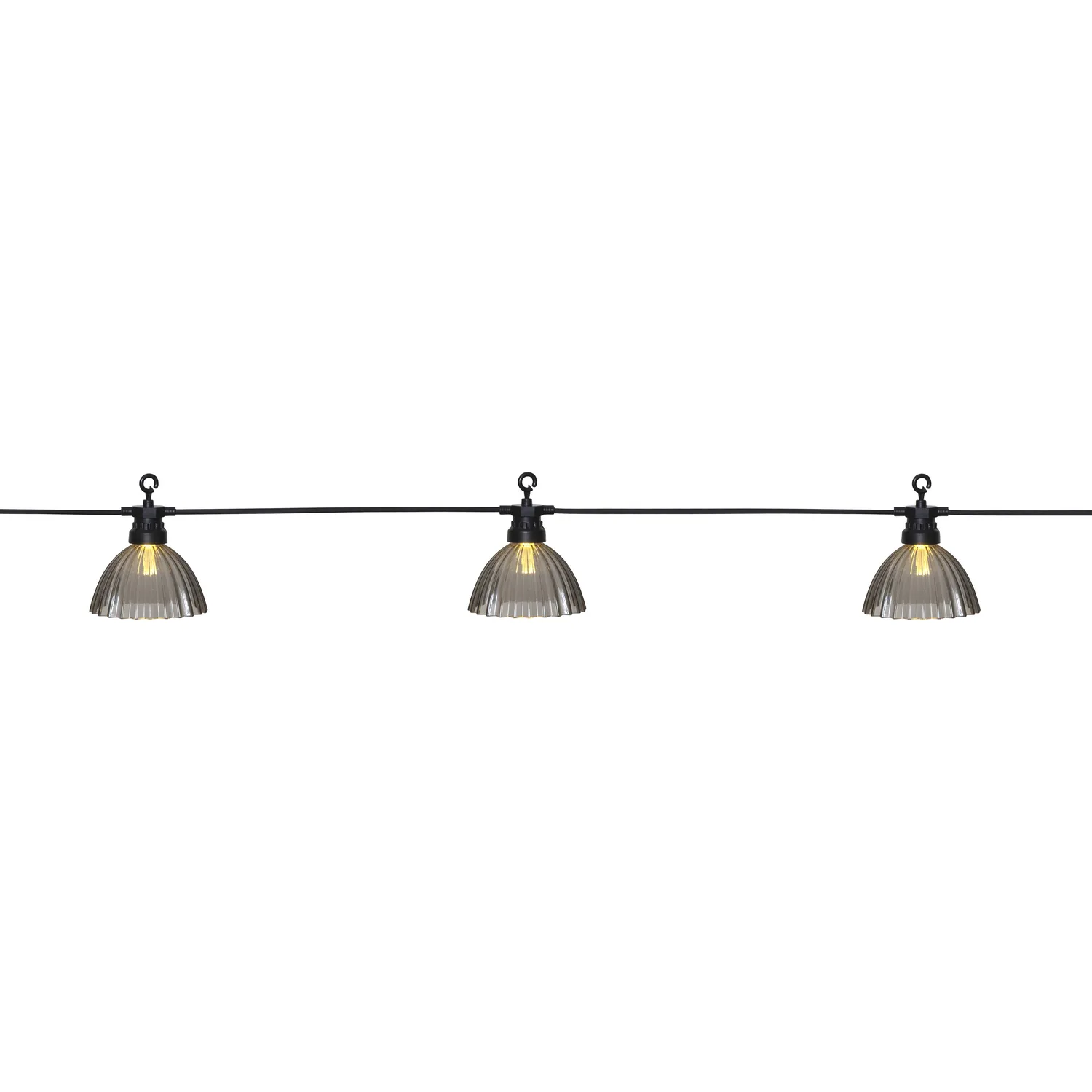 Light chain with plastic shade, smoke grey, 12L, LV, outdoor Grå