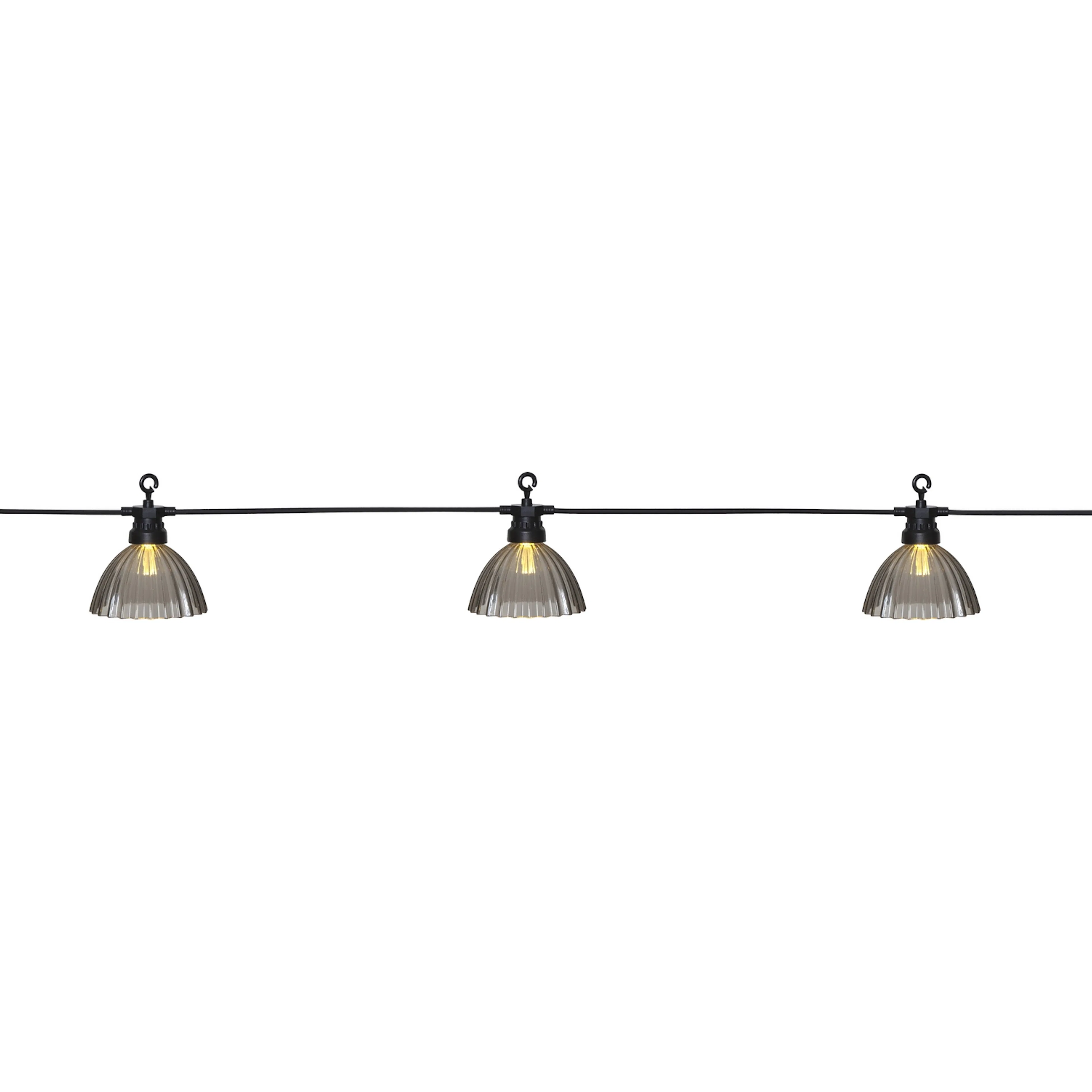 Light chain with plastic shade, smoke grey, 12L, LV, outdoor Grå