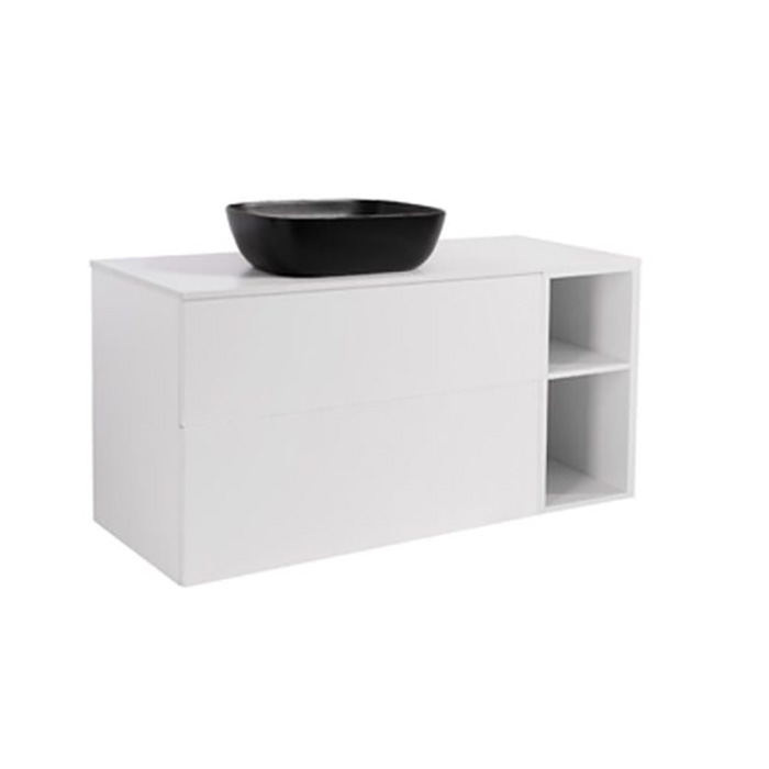 A IS90+30Ö VIT BS VIT+TS REKSV Färg: Vit, Färg Tvättställ: Svart, Färg Bänkskiva: Vit, Rektangulär Form, Storlek: 740x1210 mm