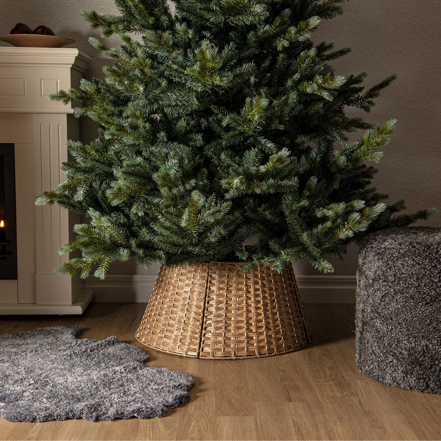 Grankorg Star Trading Korg till Julgransfot i Beige, 62x30cm