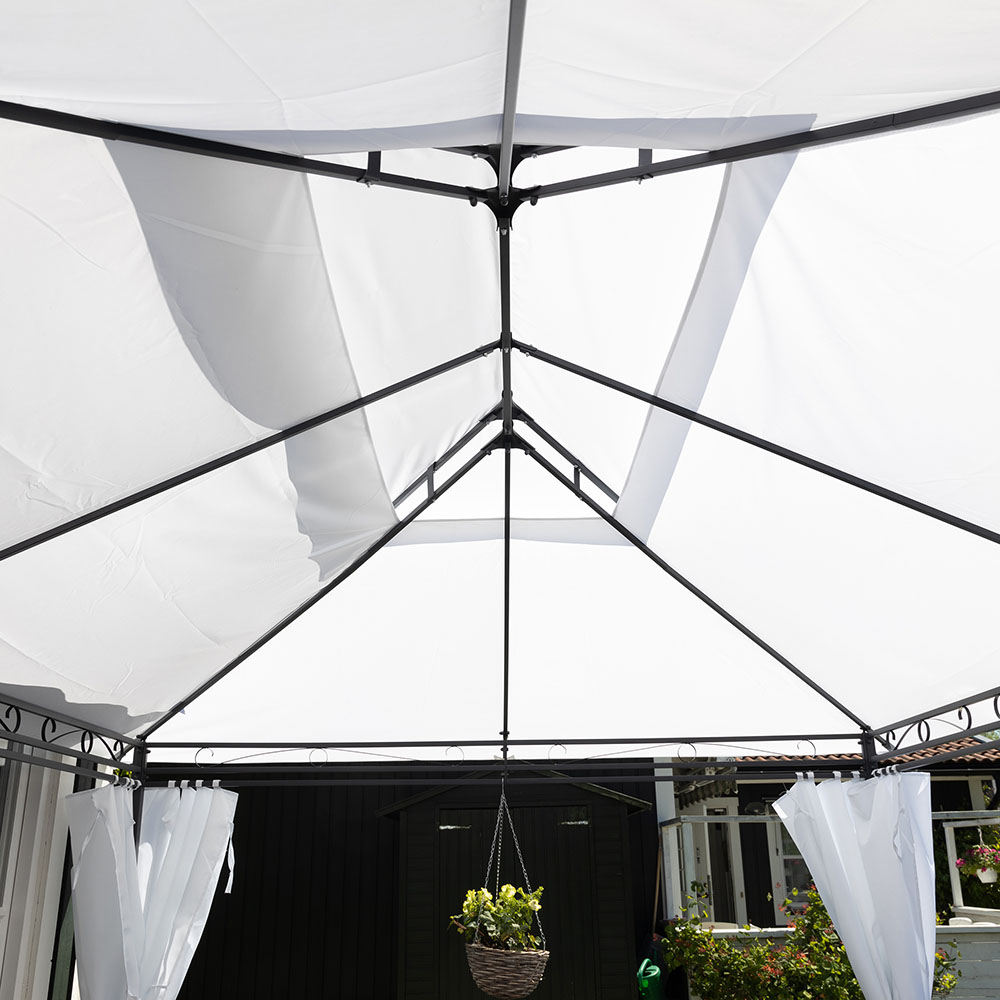 Paviljong Metalcraft med draperiväggar 3x4 m