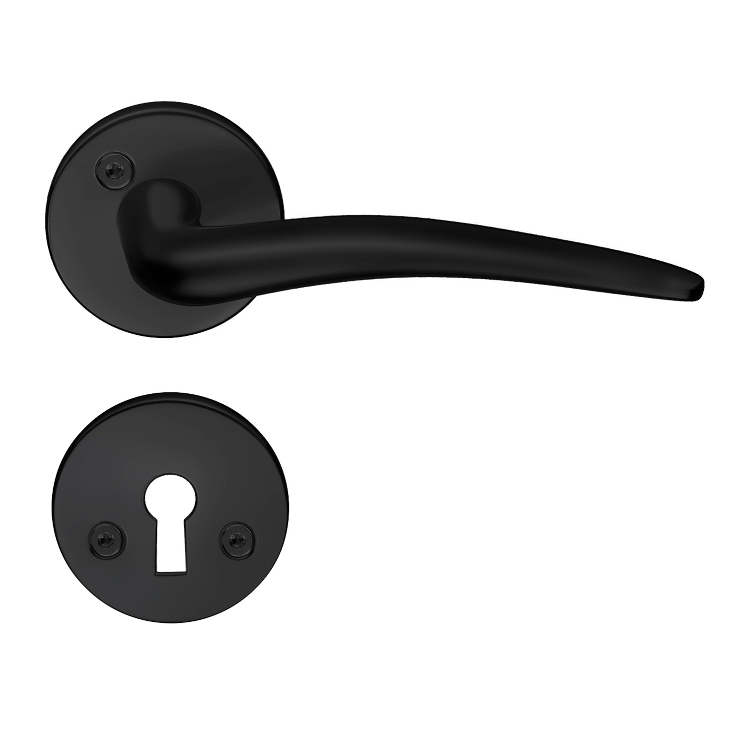 BESLAGSBODEN - SPAR innerdörrhandtag. Matt svart. Längd 115 Svart