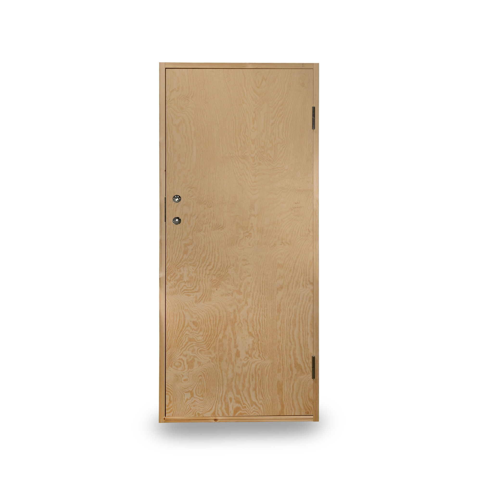 Byggdörr Jabo Ljusdal Kallförråd 98x208 cm Obehandlad Slät Plywood