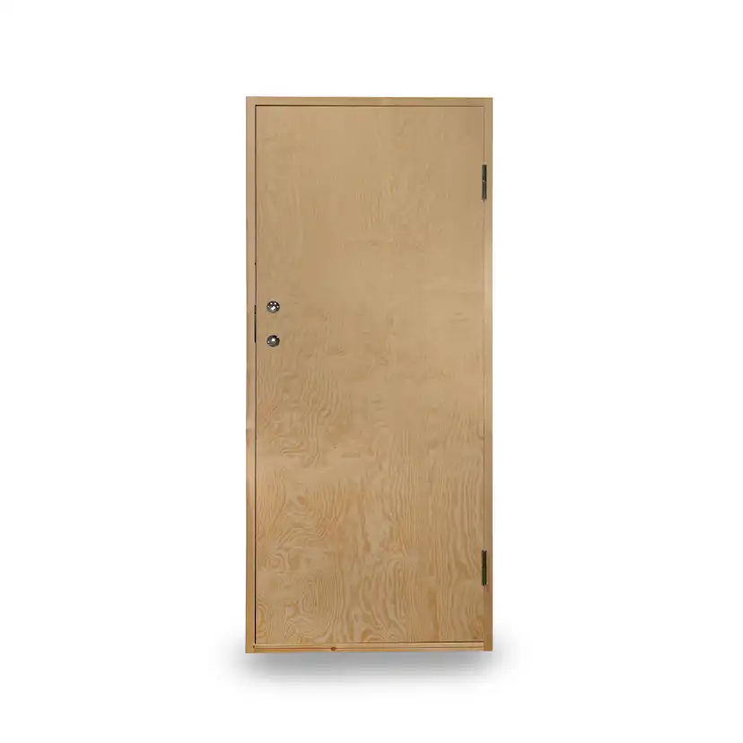 Byggdörr Jabo Ljusdal Kallförråd 98x208 cm Obehandlad Slät Plywood