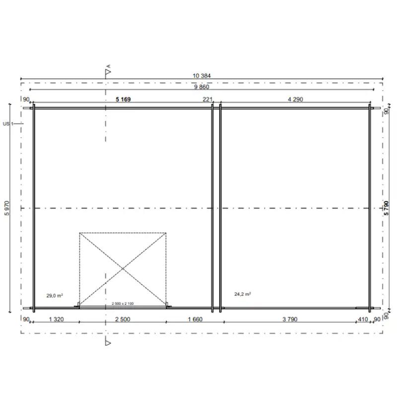 Garage & Carport LP Garden AT30KL (53,9 m²)