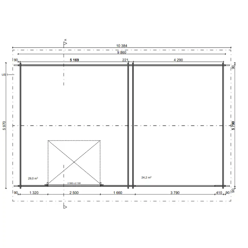 Garage & Carport LP Garden AT30KL (53,9 m²)