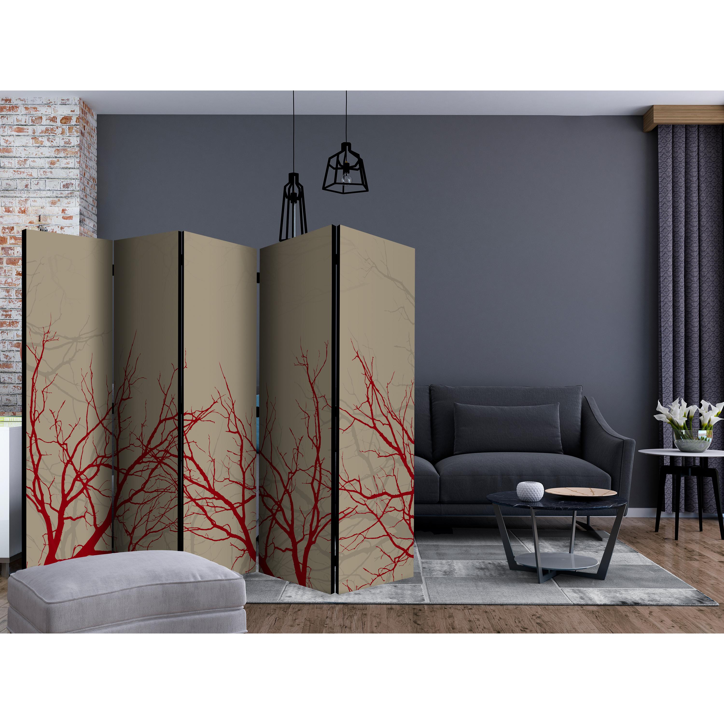 Rumsavdelare Skärmvägg Arkiio Red-hot Branches II 225x172 cm