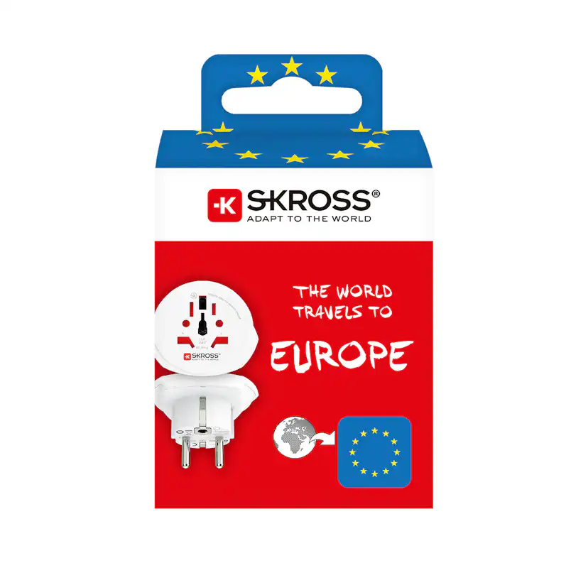 Reseadapter Skross Världen till Europa Jordad