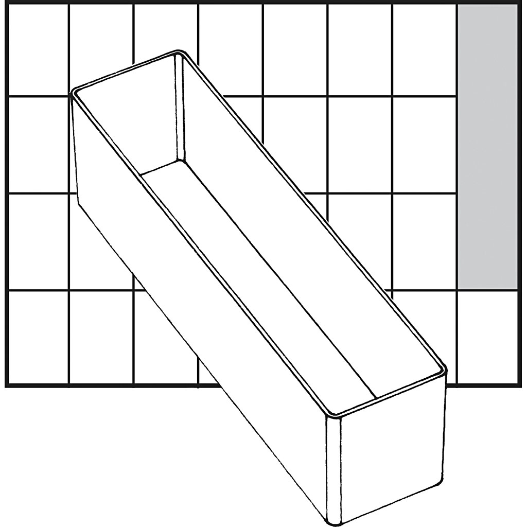 Lådinsats Raaco Nr. A9-3 H47 mm Stl 163x39 mm 1 St