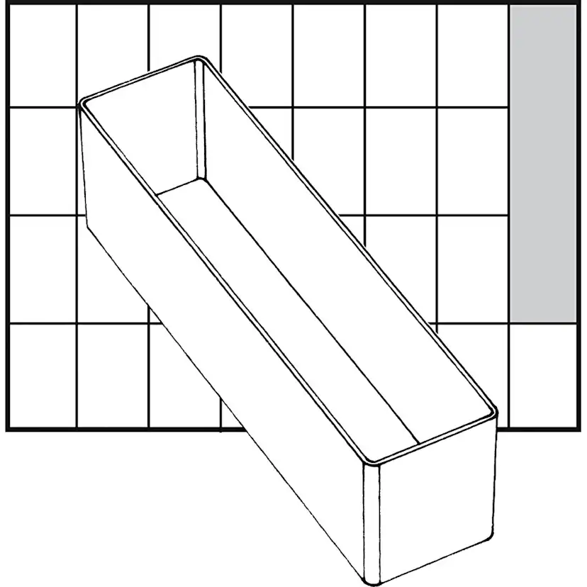 Lådinsats Raaco Nr. A9-3 H47 mm Stl 163x39 mm 1 St