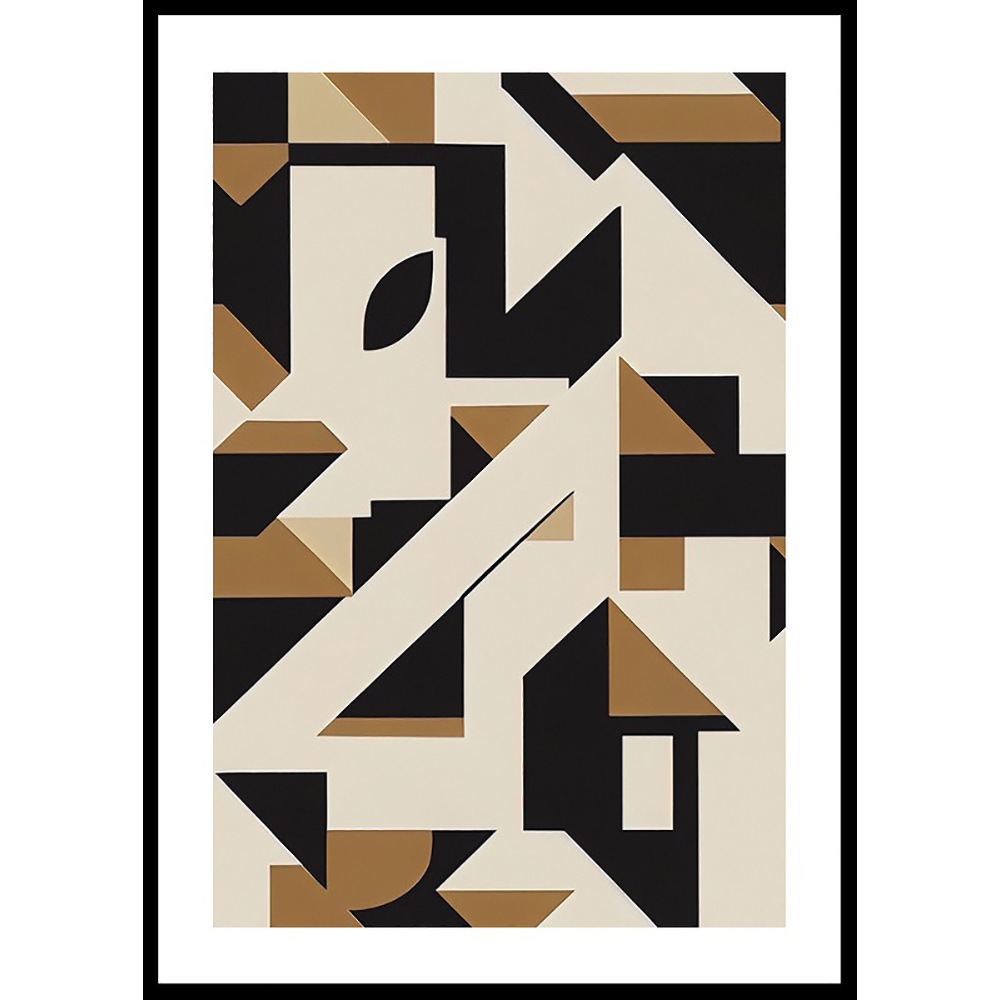 Poster Gallerix Abstract In Brown